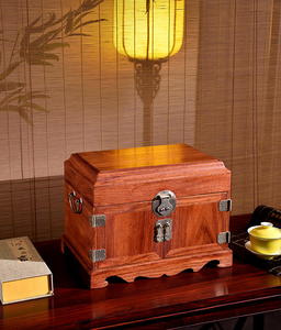 素面官皮箱大果紫檀（缅甸花梨木）